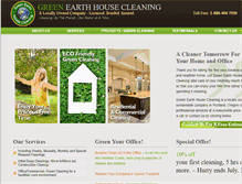 Tablet Screenshot of greenearthhousecleaning.com